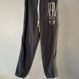 Aeropostale Women's Dark Gray Joggers with White Accents
